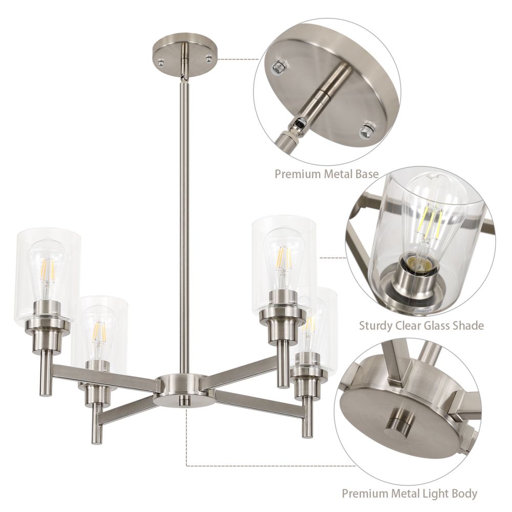 4-Light Chandelier Modern Chandeliers