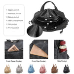 Leather Backpack Purse for Women Vintage Fashion Travel Backpack Shoulder Bag