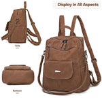 Leather Backpack Purse for Women Vintage Fashion Travel Backpack Shoulder Bag