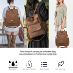 Leather Backpack Purse for Women Vintage Fashion Travel Backpack Shoulder Bag
