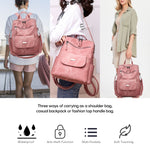 Leather Backpack Purse for Women Vintage Fashion Travel Backpack Shoulder Bag