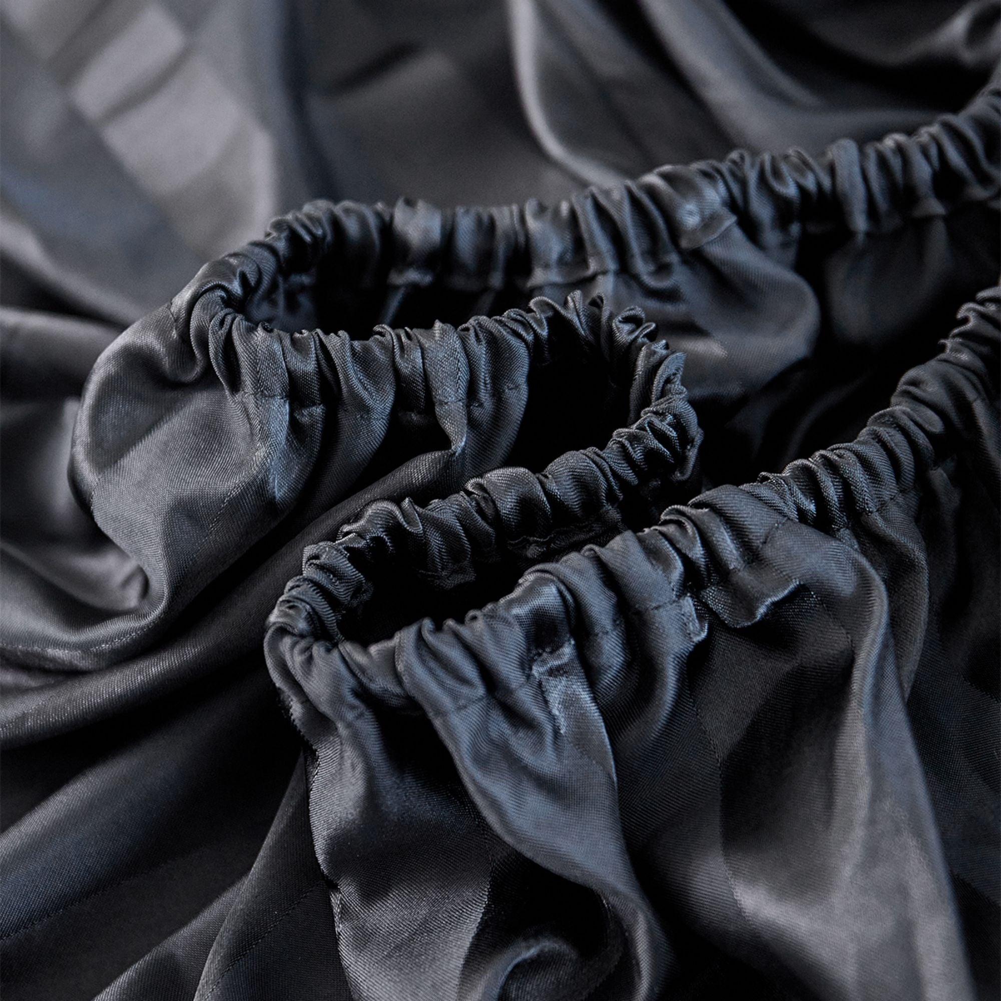 Satin Sheets Silk Sheets Black Stripe Bed Sheet Set-4