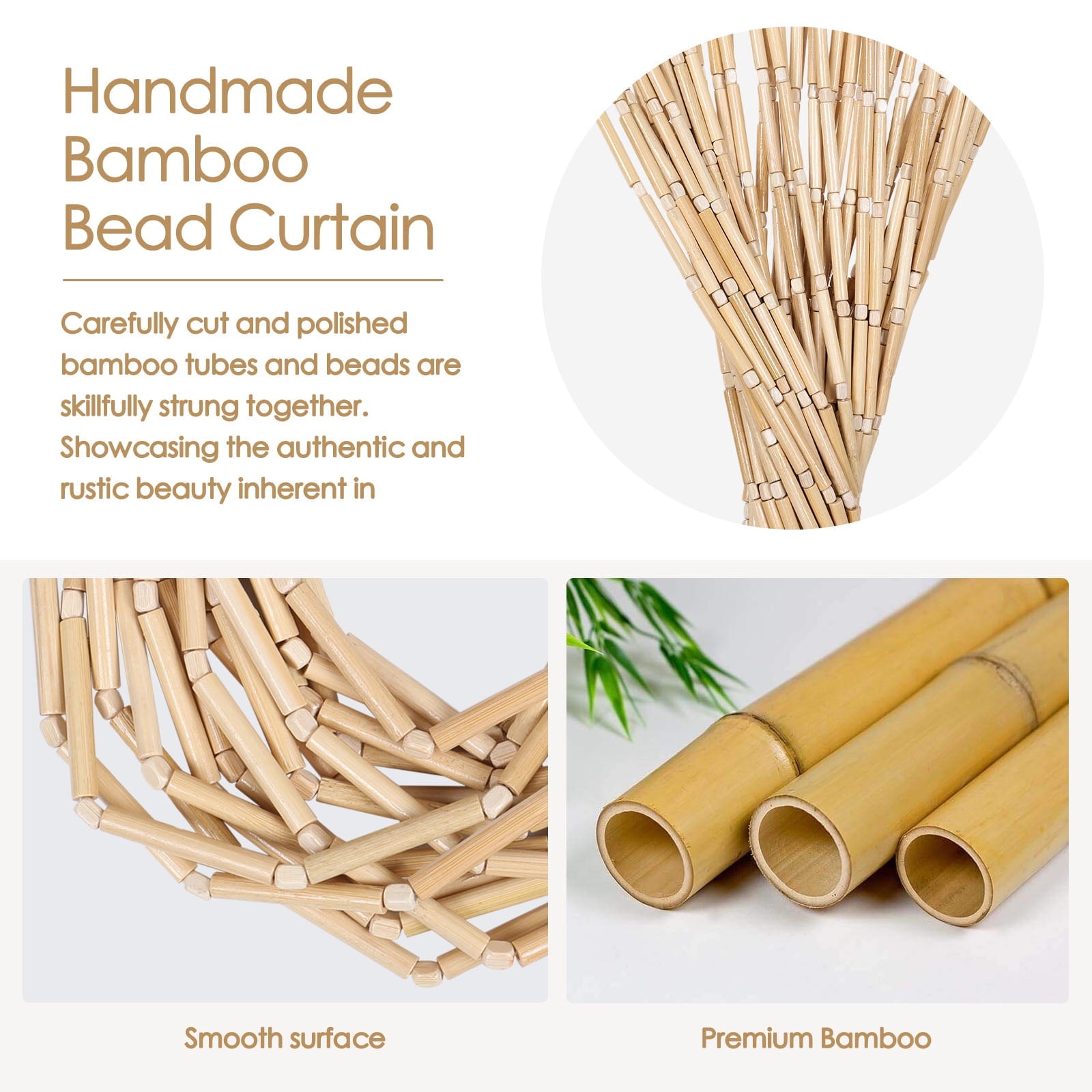 Bamboo Bead Door Curtain Handmade Beaded Curtain