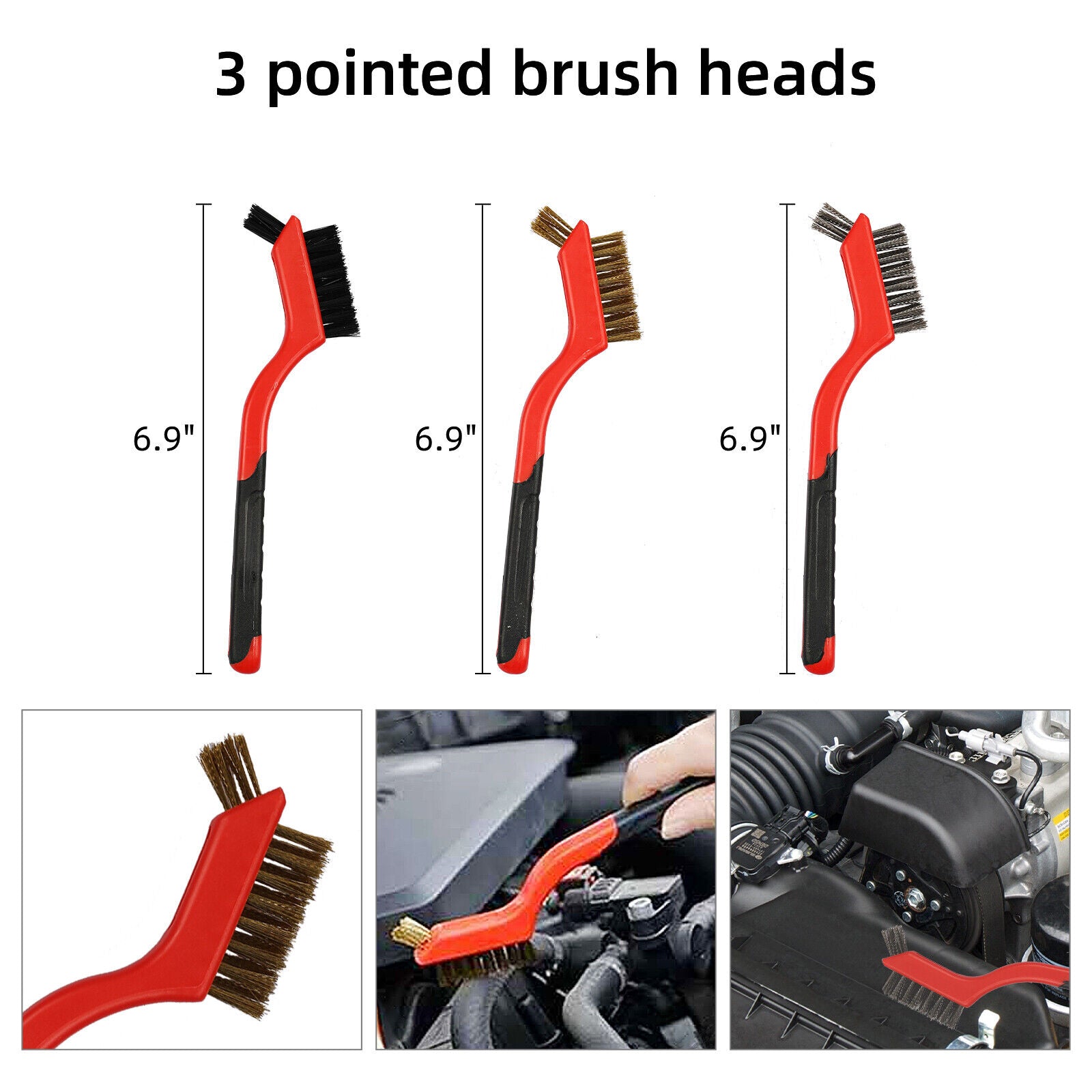 Car Cleaning Kit Auto Detailing Drill Brush Set Interior Exterior Engine Wheel