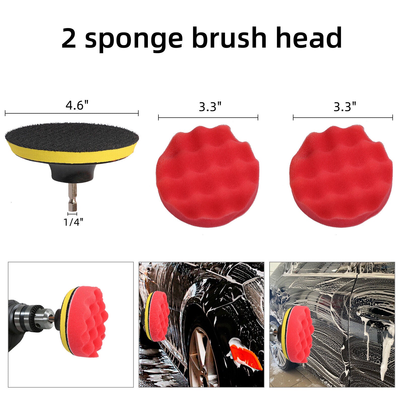 Car Cleaning Kit Auto Detailing Drill Brush Set Interior Exterior Engine Wheel