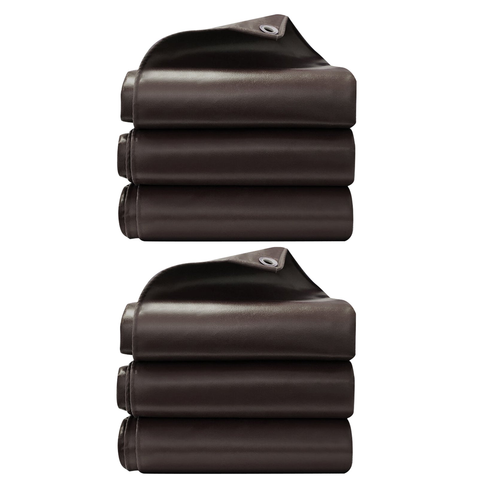 6 x 20ft Brwon 16 mil Tarps and Covers, 2pcs