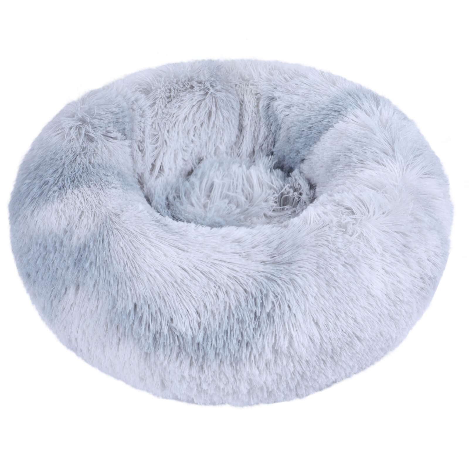 gray pet bed