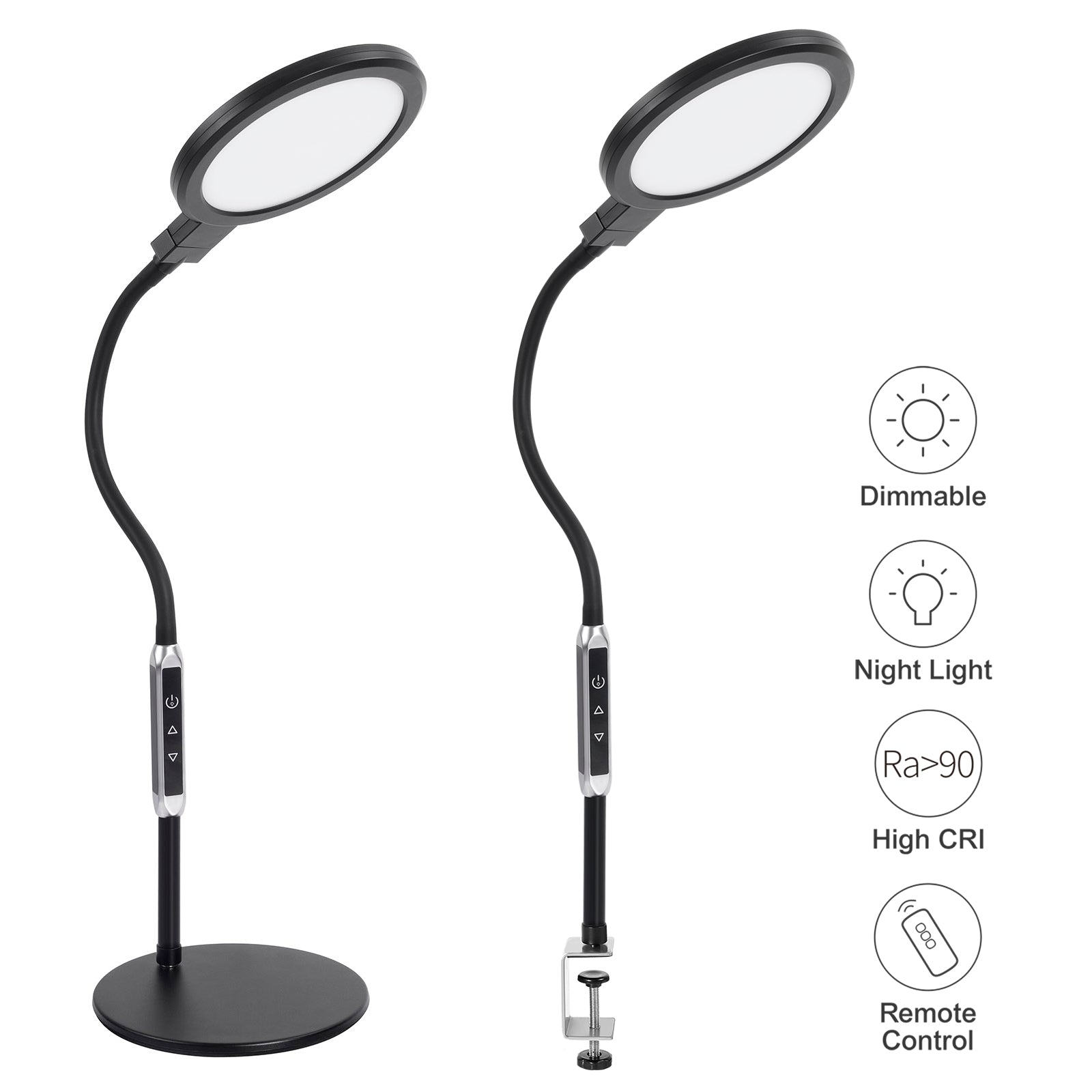 Dimmable Desk Lamp 15W 75LEDs 5 Modes