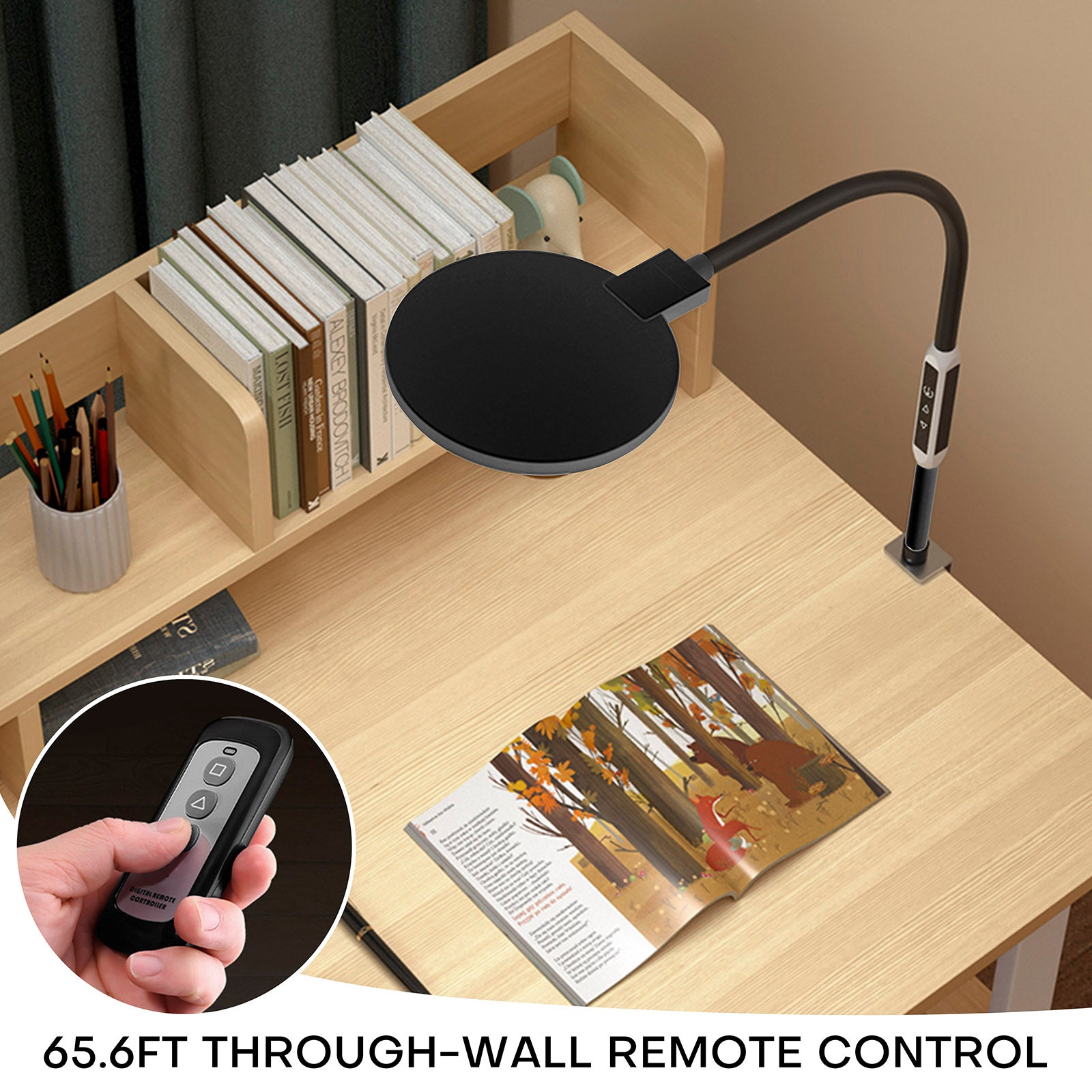 Dimmable Desk Lamp 15W 75LEDs 5 Modes