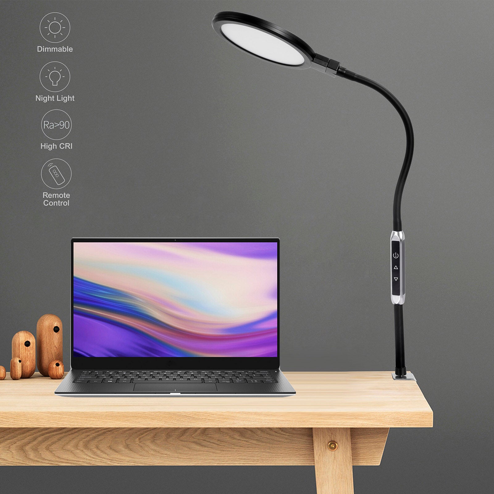 Dimmable Desk Lamp 15W 75LEDs 5 Modes