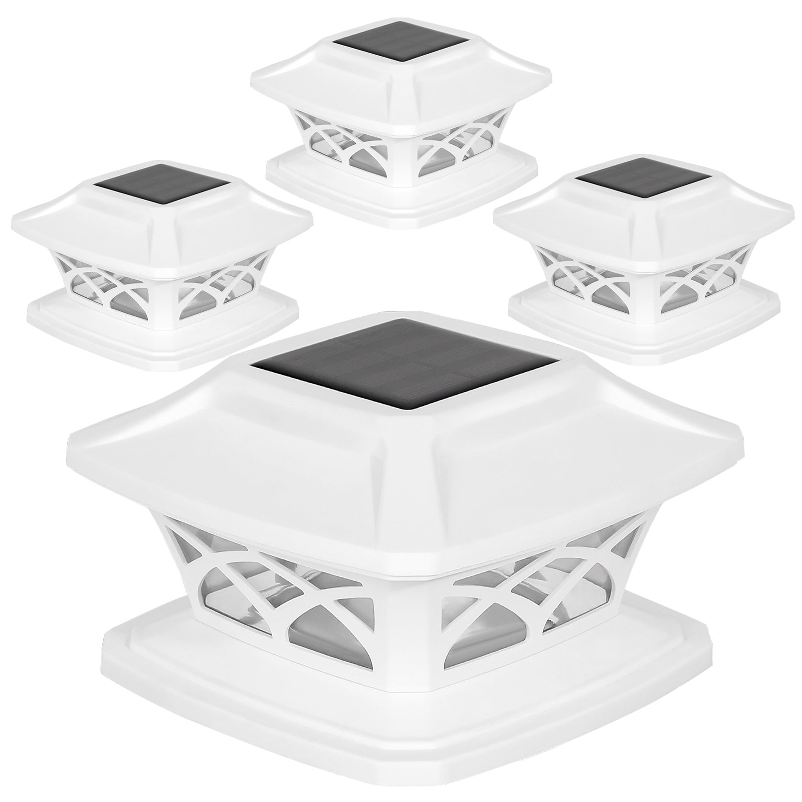 4-Pack Solar Post Light