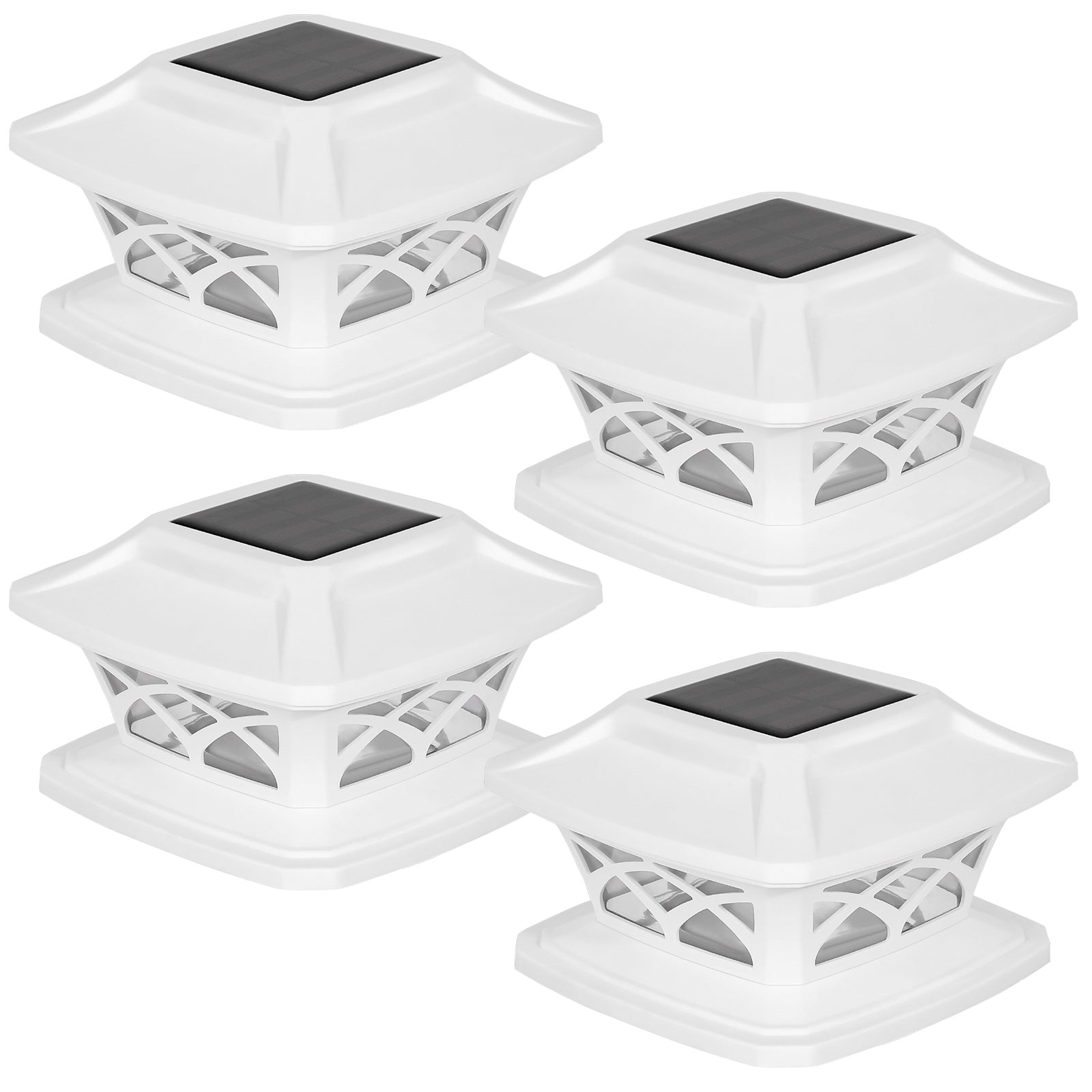 4-Pack Solar Post Light