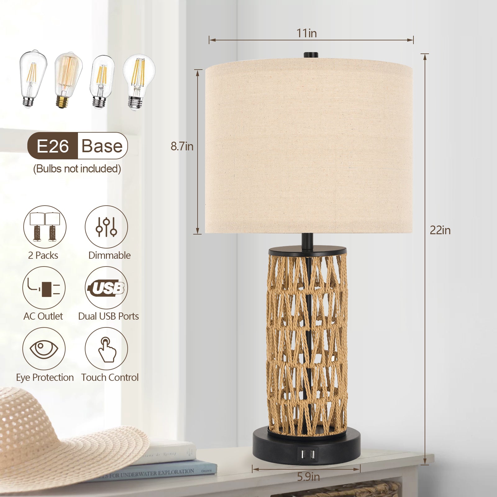 Touch Control Table Lamps