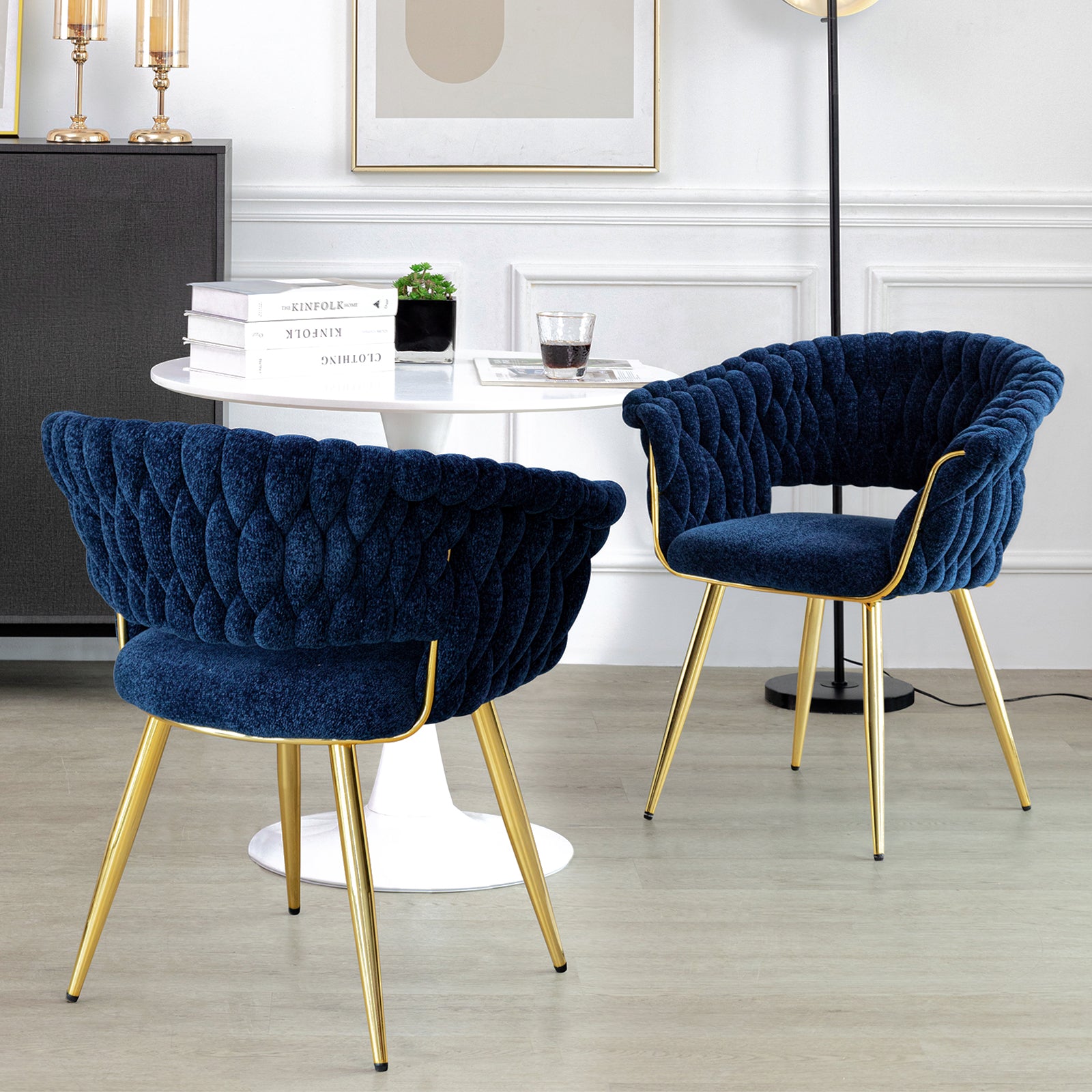 Chenille Upholstered Accent Chairs