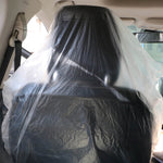 100pcs Disposable Plastic Car Seat Cover on the seat
