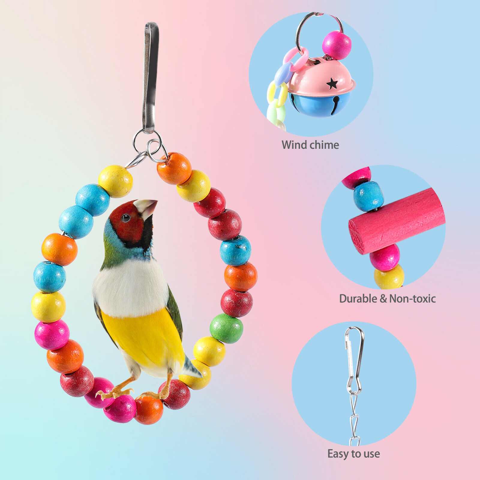 Detail of 10Pcs Bird Parrot Cage Hanging Toys