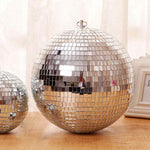 Display of 10" Mirror Glass Disco Ball Home Party Lighting