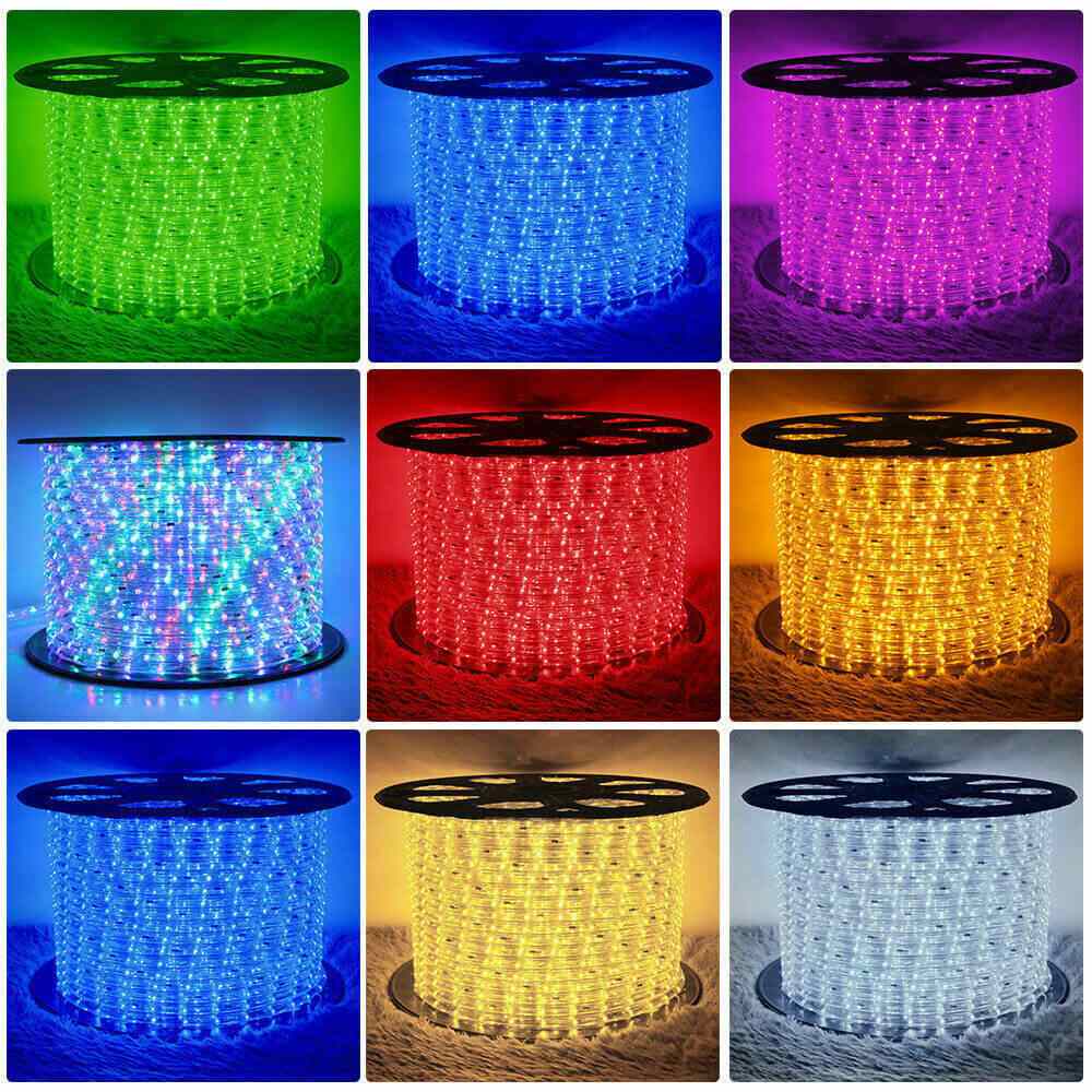 110V Outdoor LED Rope Light Waterproof Strip Lighting