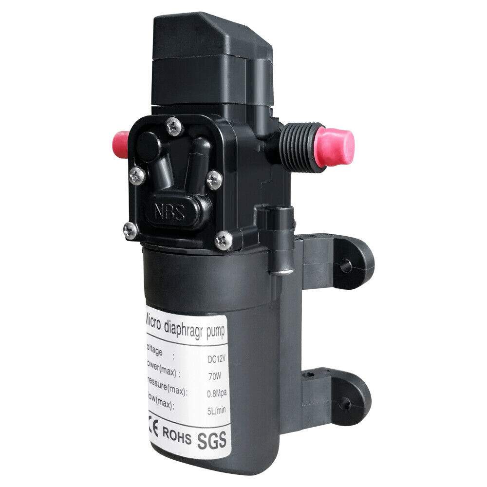 Size Display of 130PSI 12V 70W High Pressure Diaphragm Water Pump