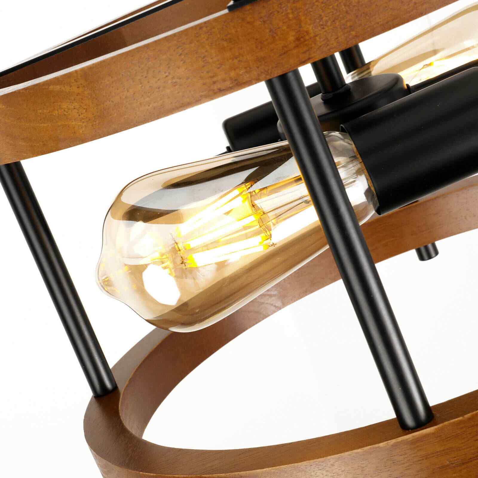 wood of 13in Farmhouse Wood Rustic Chandelier