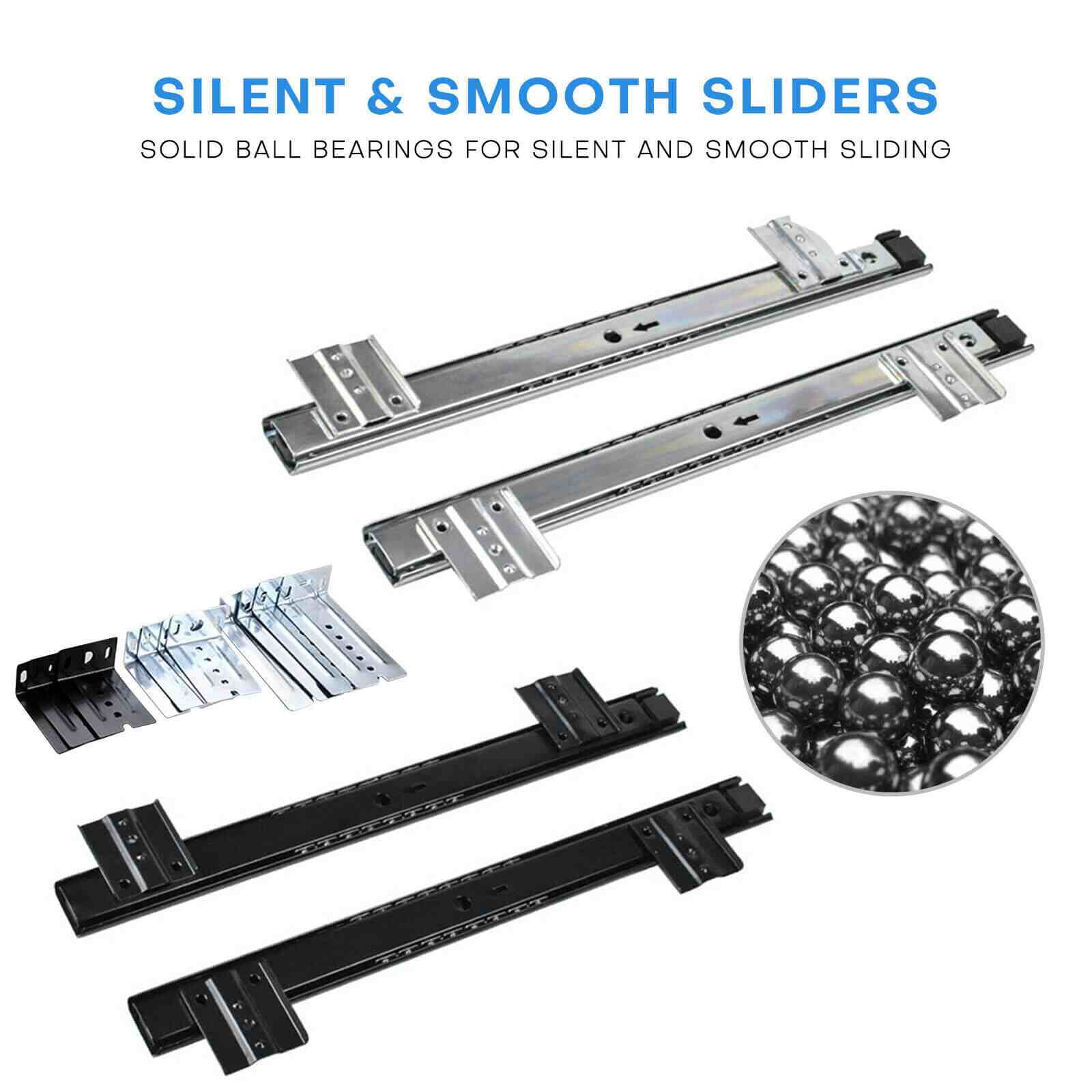 Detail of 22x15" Under Desk Keyboard Mouse Tray