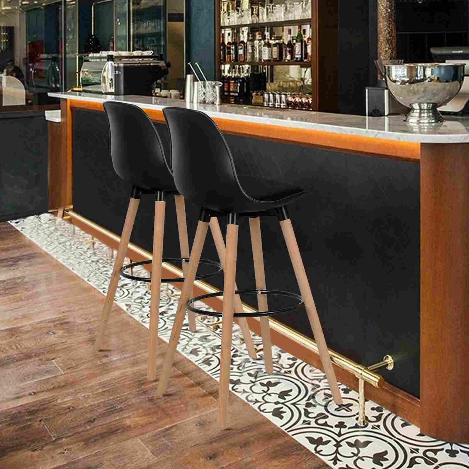 Display of 29" PU Leather Chair Bar Stools, 2/4Pcs