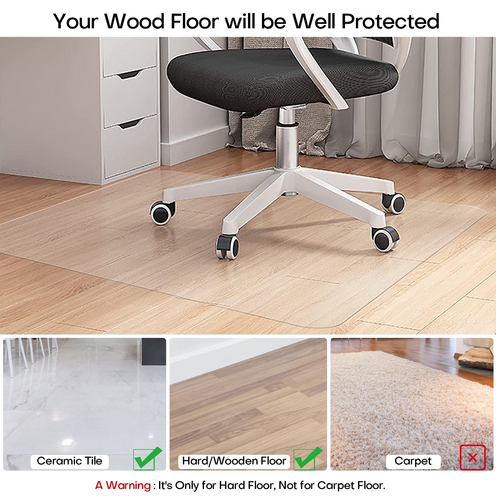 Office Chair Mat for Hardwood Floor