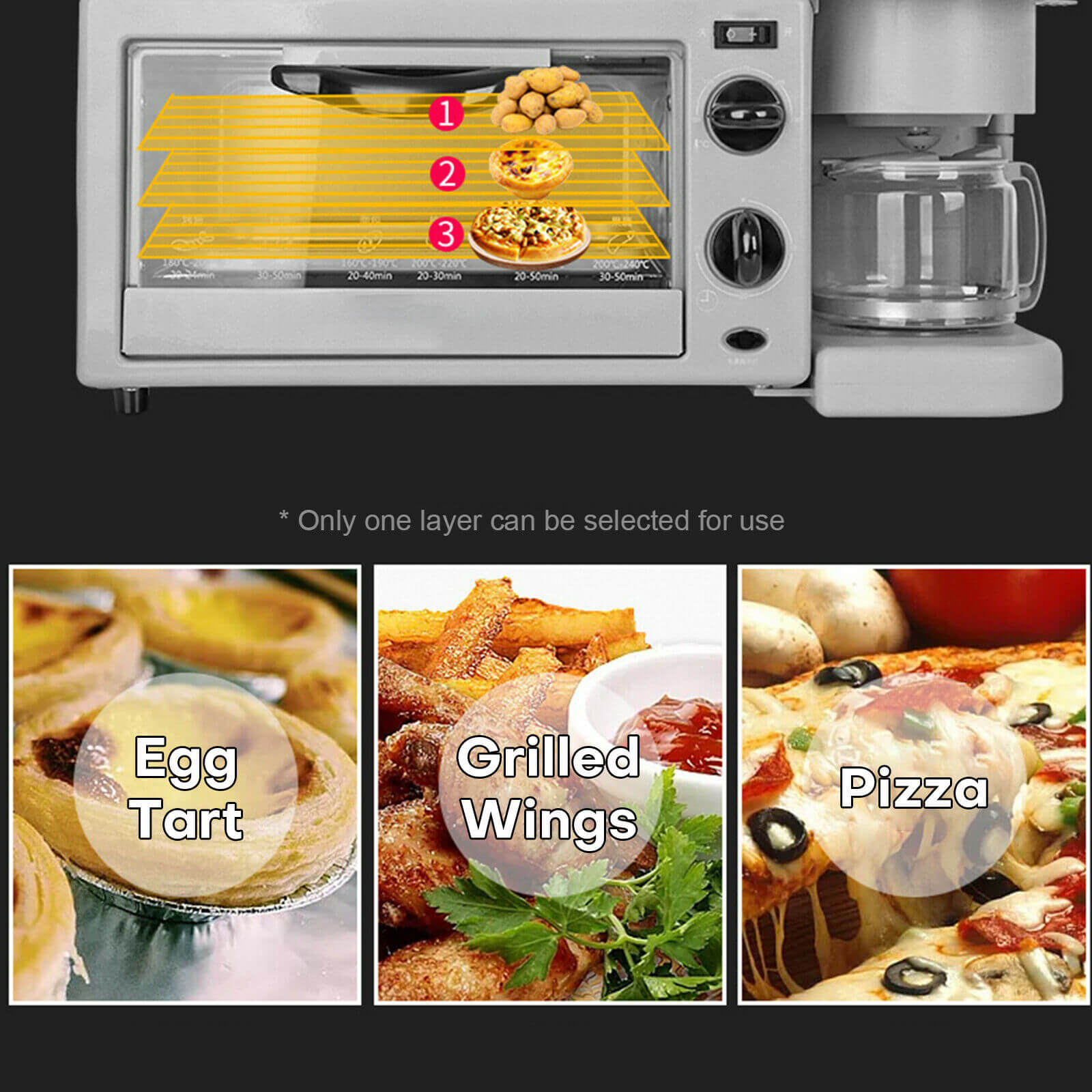 3 in 1 Breakfast Machine oven