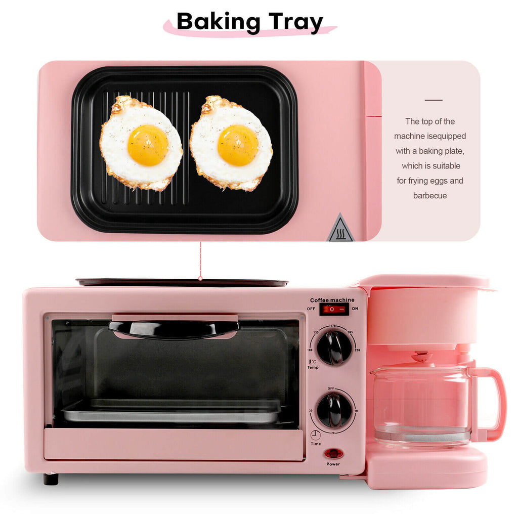 3-in-1 Breakfast Maker - Pink in 2023  Breakfast maker, Breakfast sandwich  maker, Breakfast machine