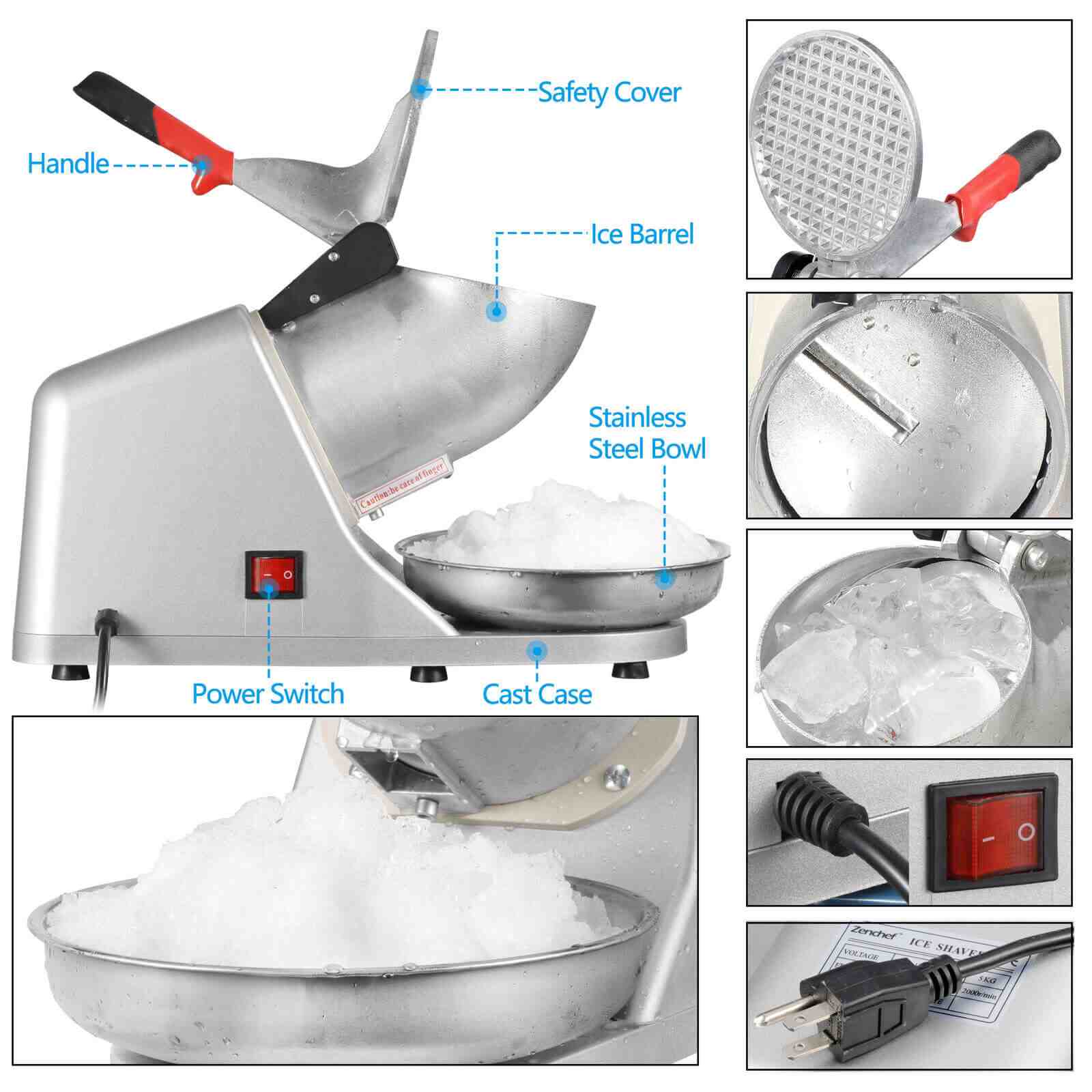 Detail of 300W Electric Snow Cone Machine Ice Shaver
