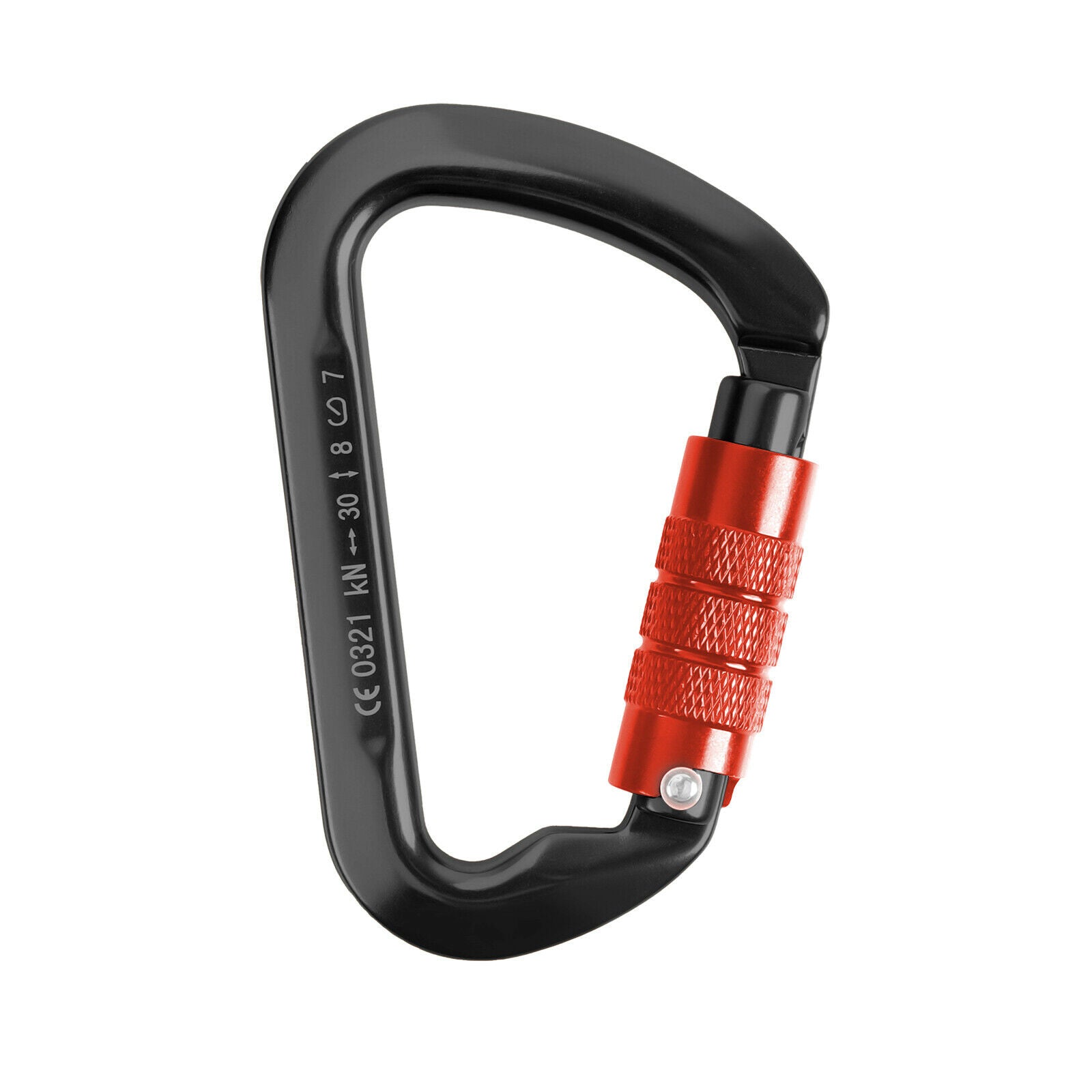 30KN Auto Locking Carabiner black