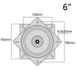 6in 360º Square Bearing Swivel Plate Bar Chair Stool