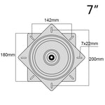 7in 360º Square Bearing Swivel Plate Bar Chair Stool