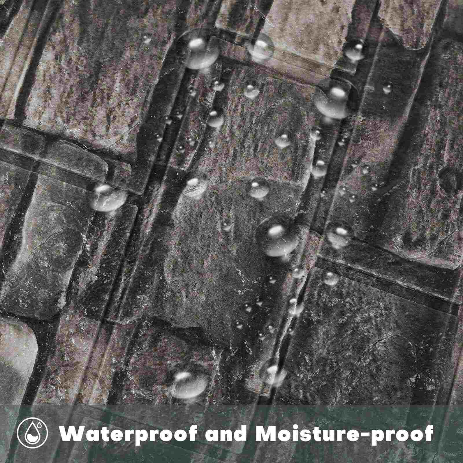 Feature of 3D Foam Wall Panels Brick Wood Wallpaper, 10Pcs