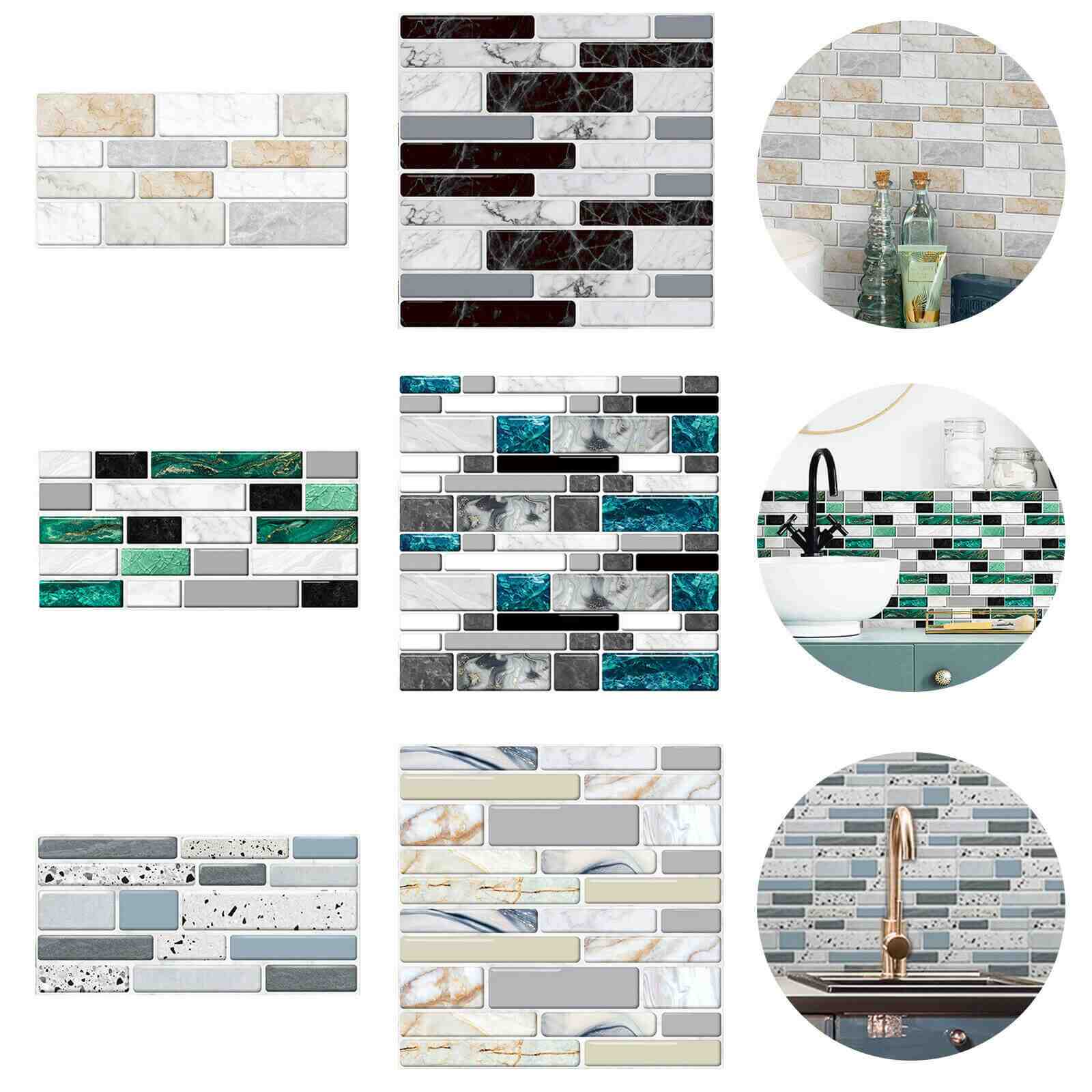 3D Self-Adhesive Peel & Stick Mosaic Tiles Decor