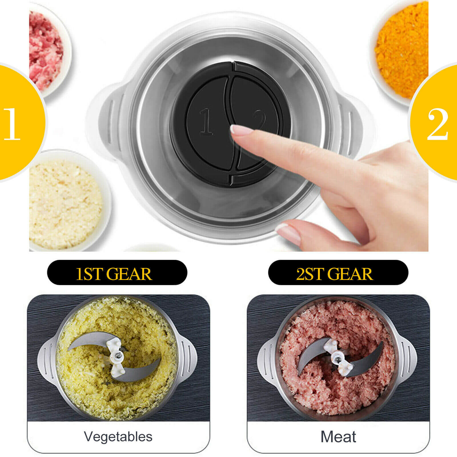 Button of 3L Kitchen Electric Meat Grinder