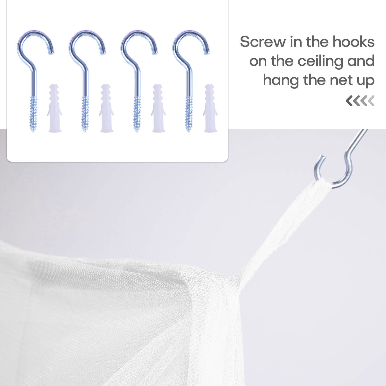 S Hook of 4 Corner Mosquito Net