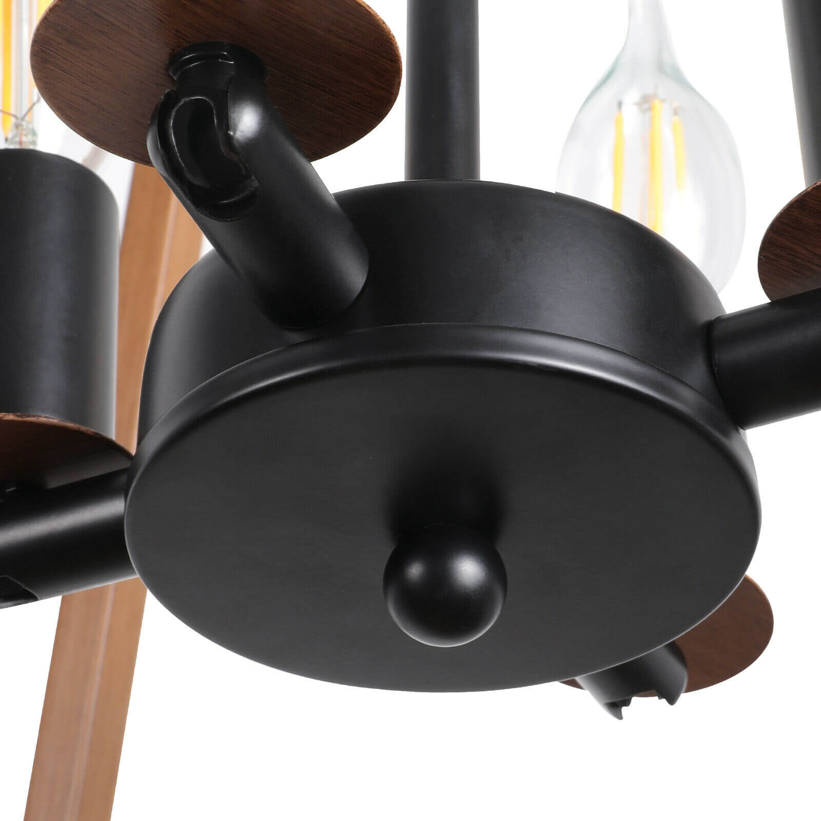 Base of 4-Light Vintage Farmhouse Metal Chandelier