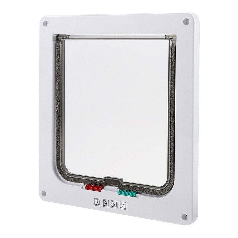 Display of 4 Ways Pet Magnetic Lock Safe Flap Door Gate Frame