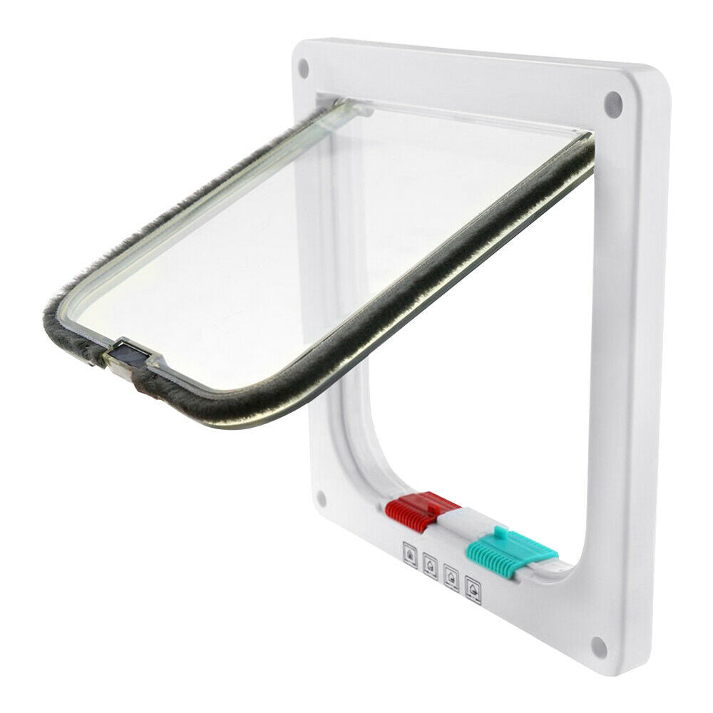 Design of 4 Ways Pet Magnetic Lock Safe Flap Door Gate Frame