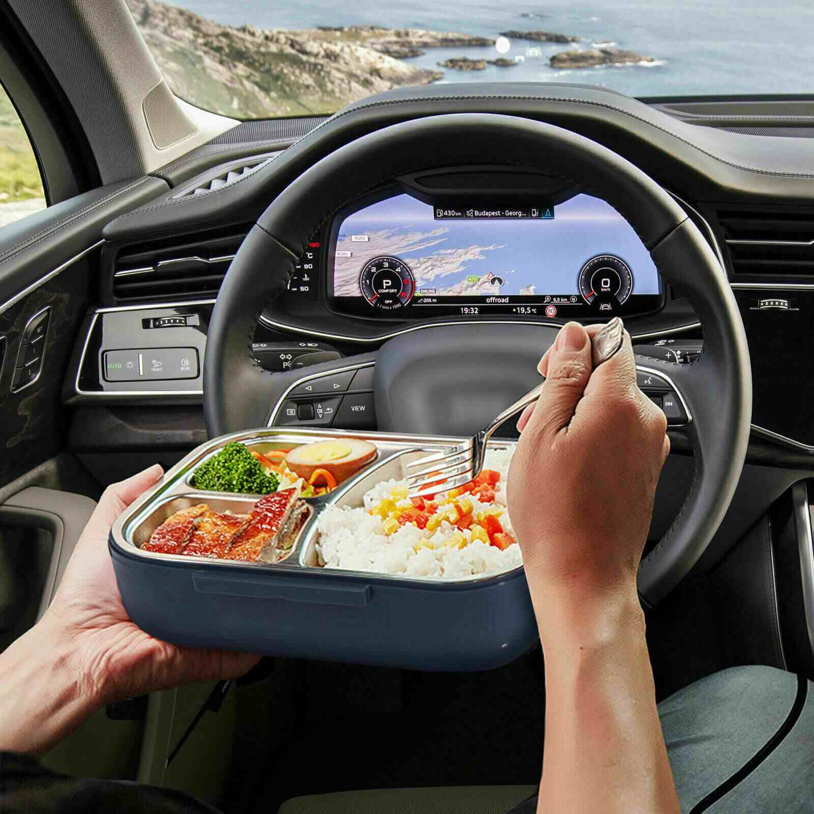 1.5L Portable Electric Lunch Box Food Warmer w/ Bag