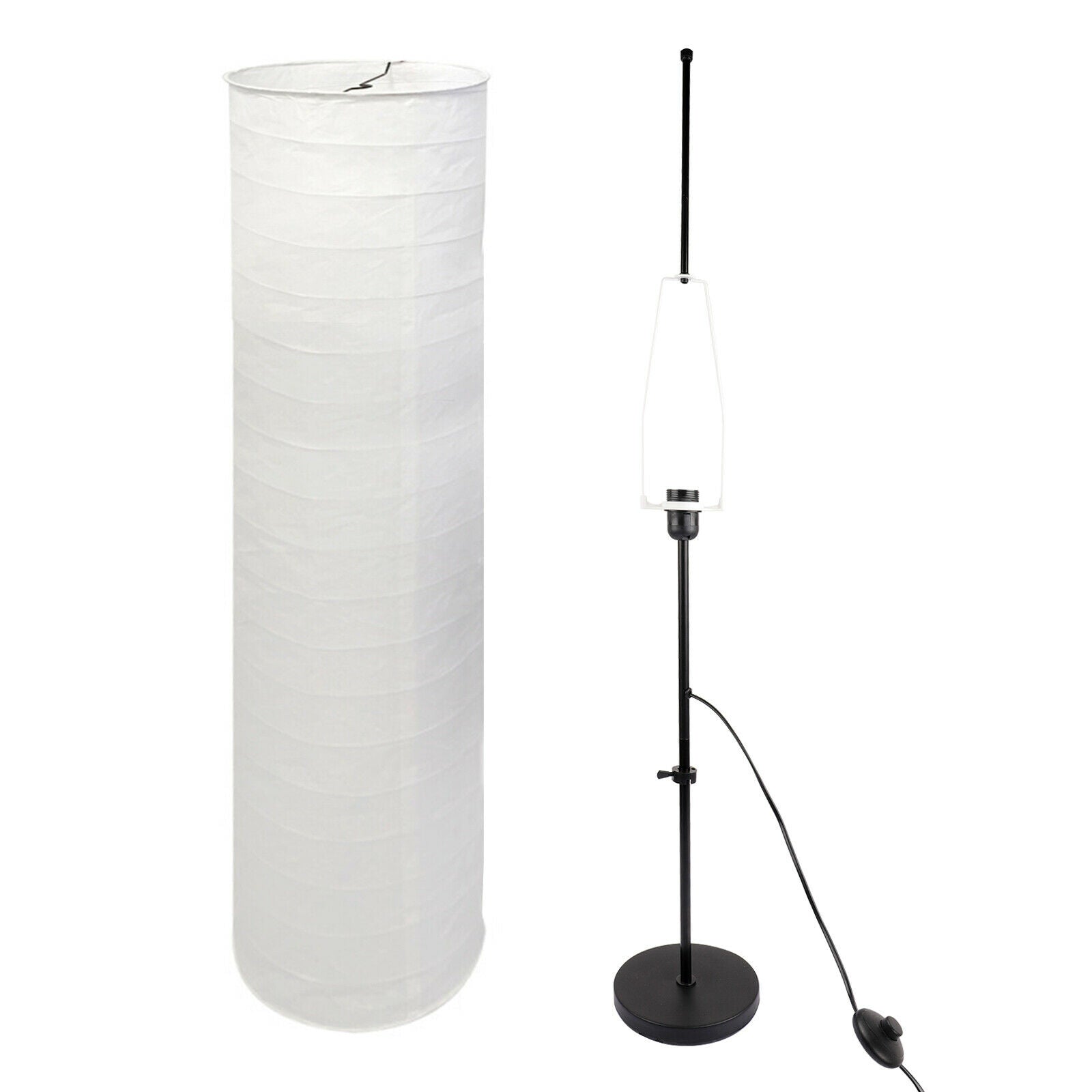 Inside of 46" Modern Column Floor Lamp w/ Foot Switch