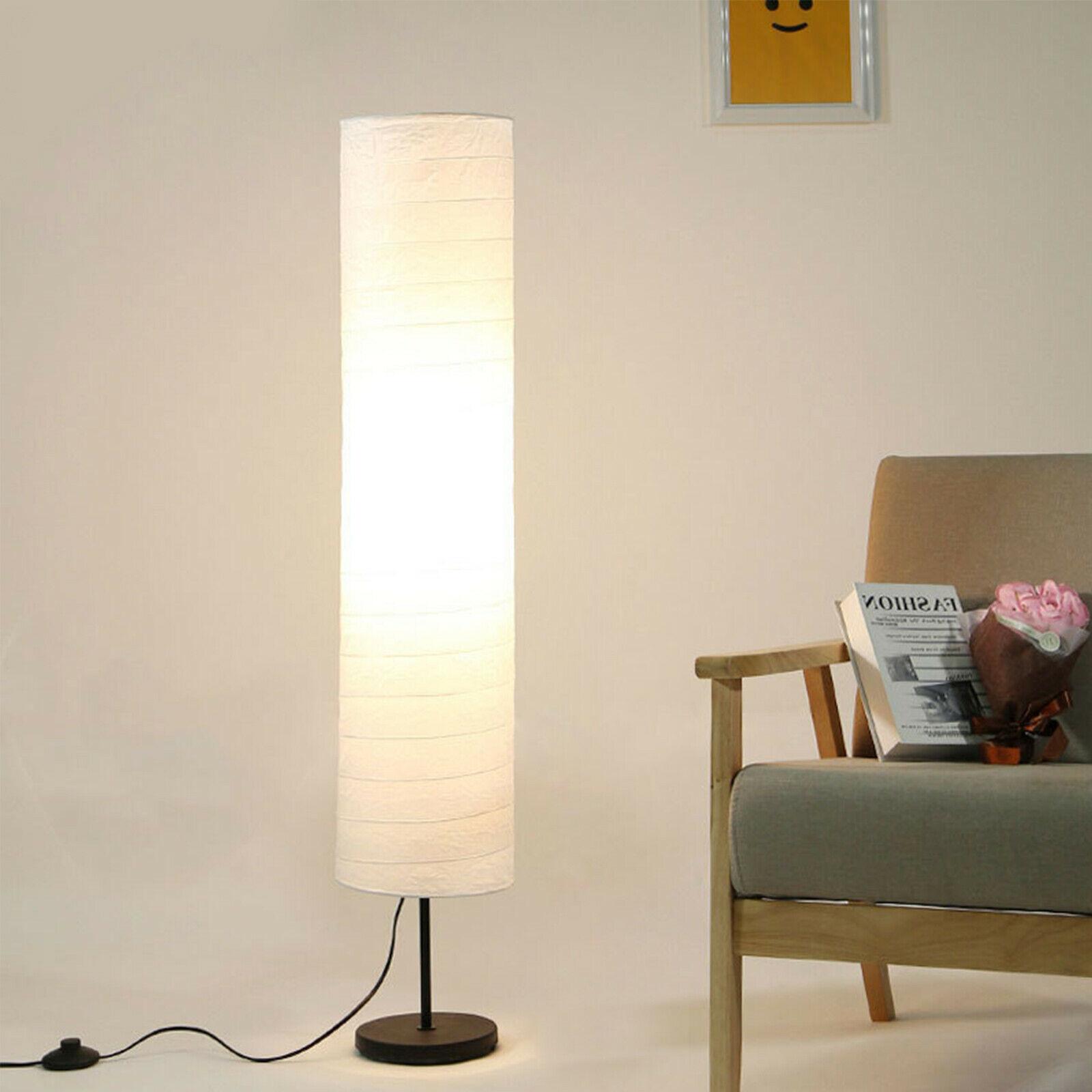 46" Modern Column Floor Lamp w/ Foot Switch
