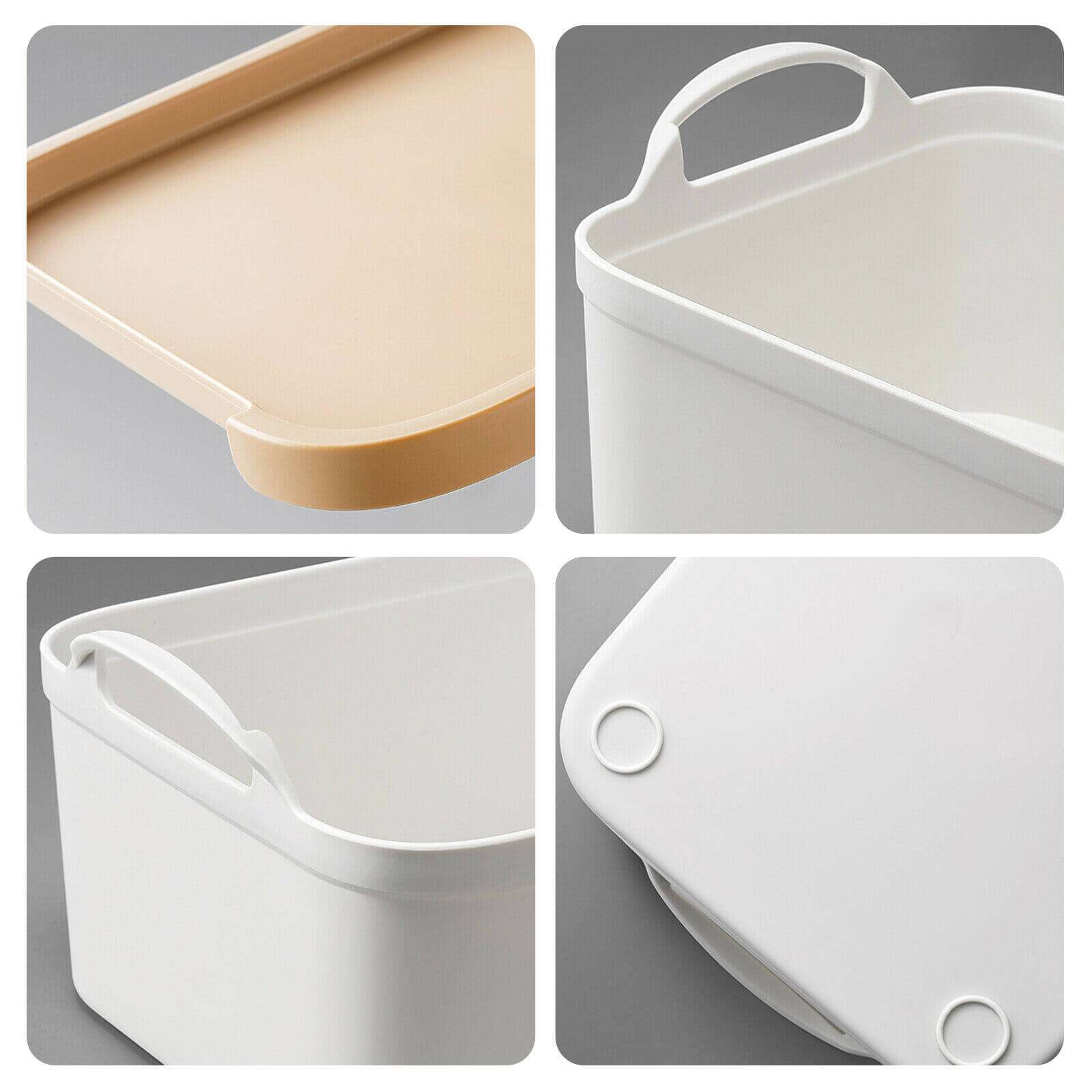 Detail of 5-Pack Lidded Plastic Storage Bins