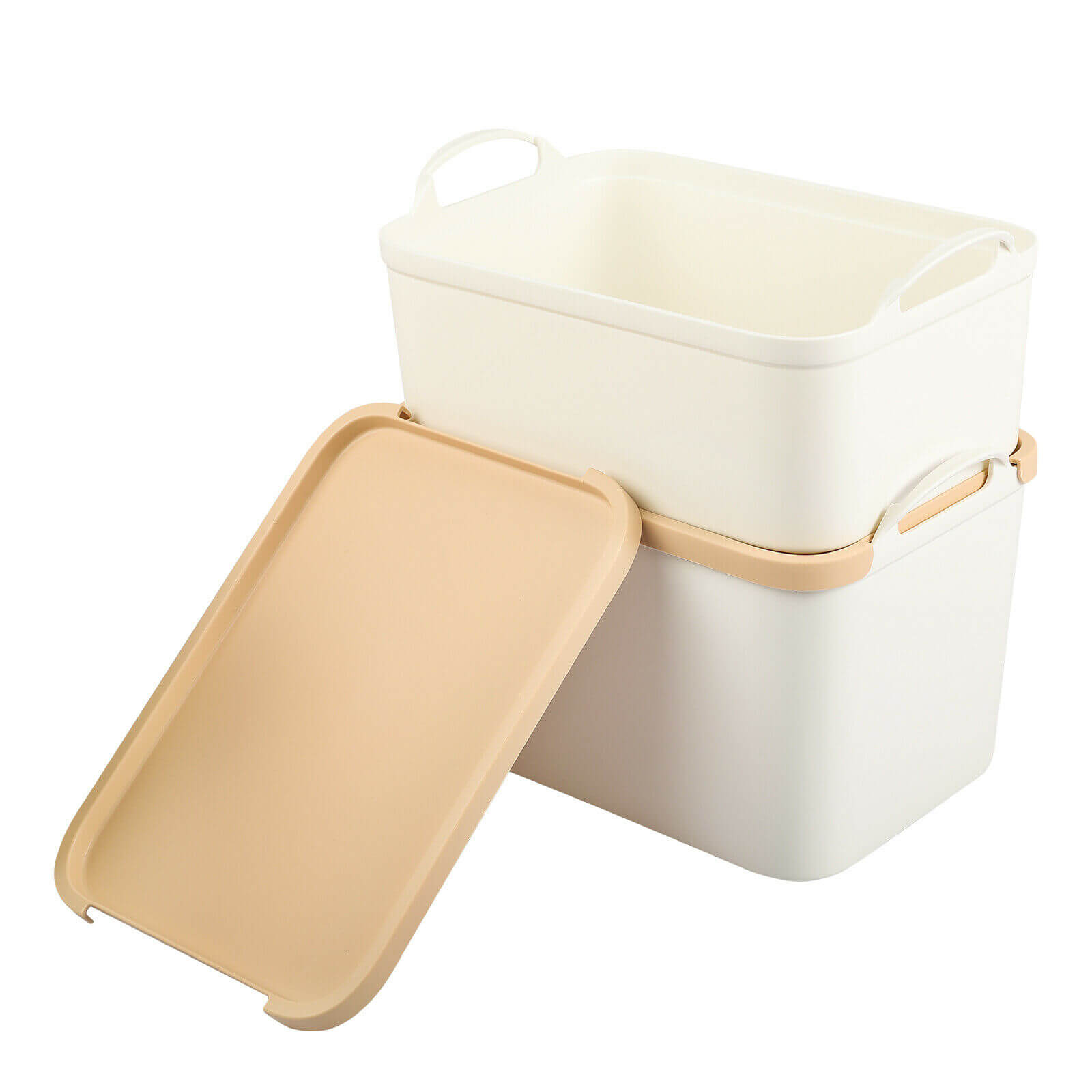 Small 5-Pack Lidded Plastic Storage Bins