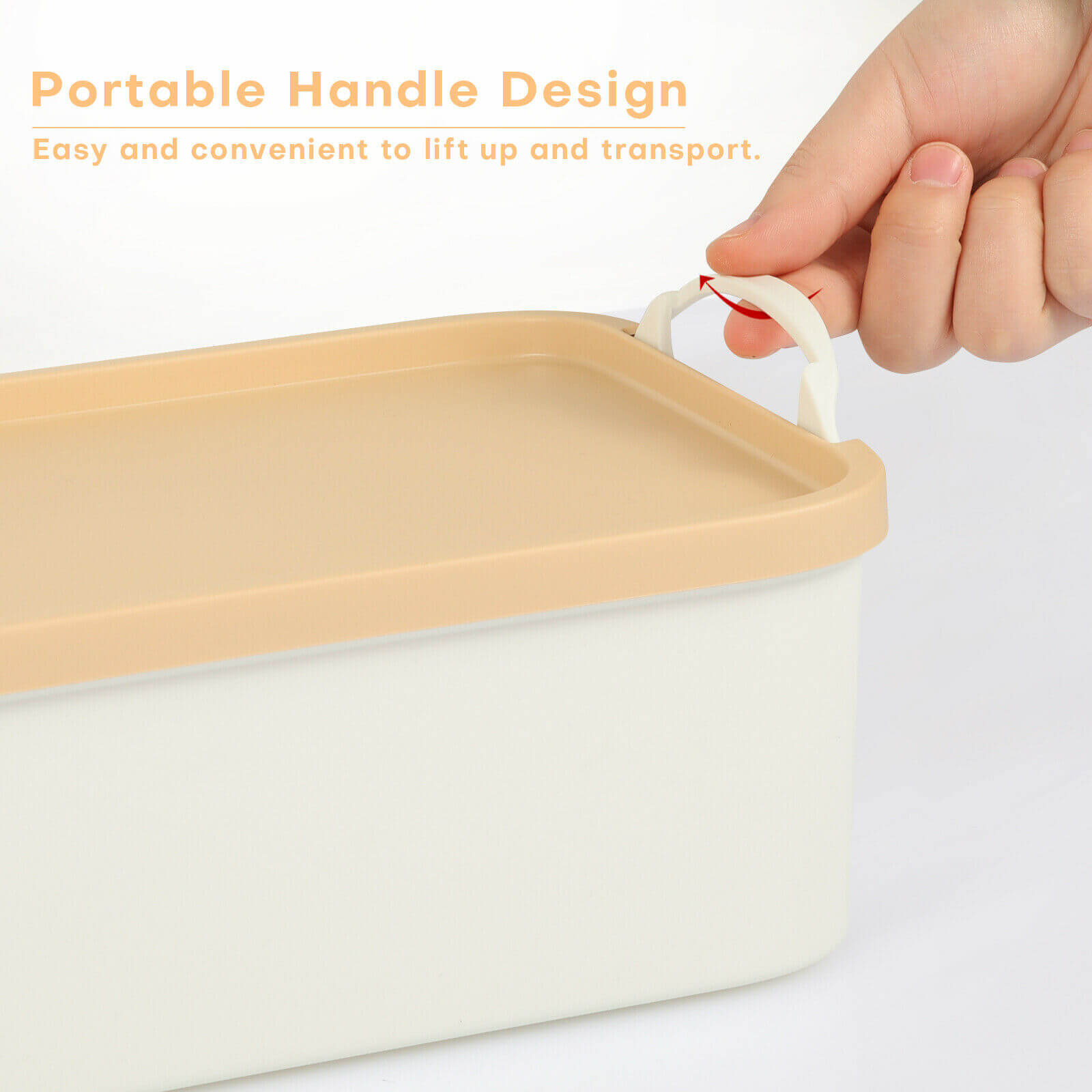 Covenient 5-Pack Lidded Plastic Storage Bins