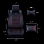 size of 5-Seat Car Leather Seat Covers, 3D Stereo Version