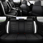 white 5 Seat Universal Car PU Leather Seat Cover
