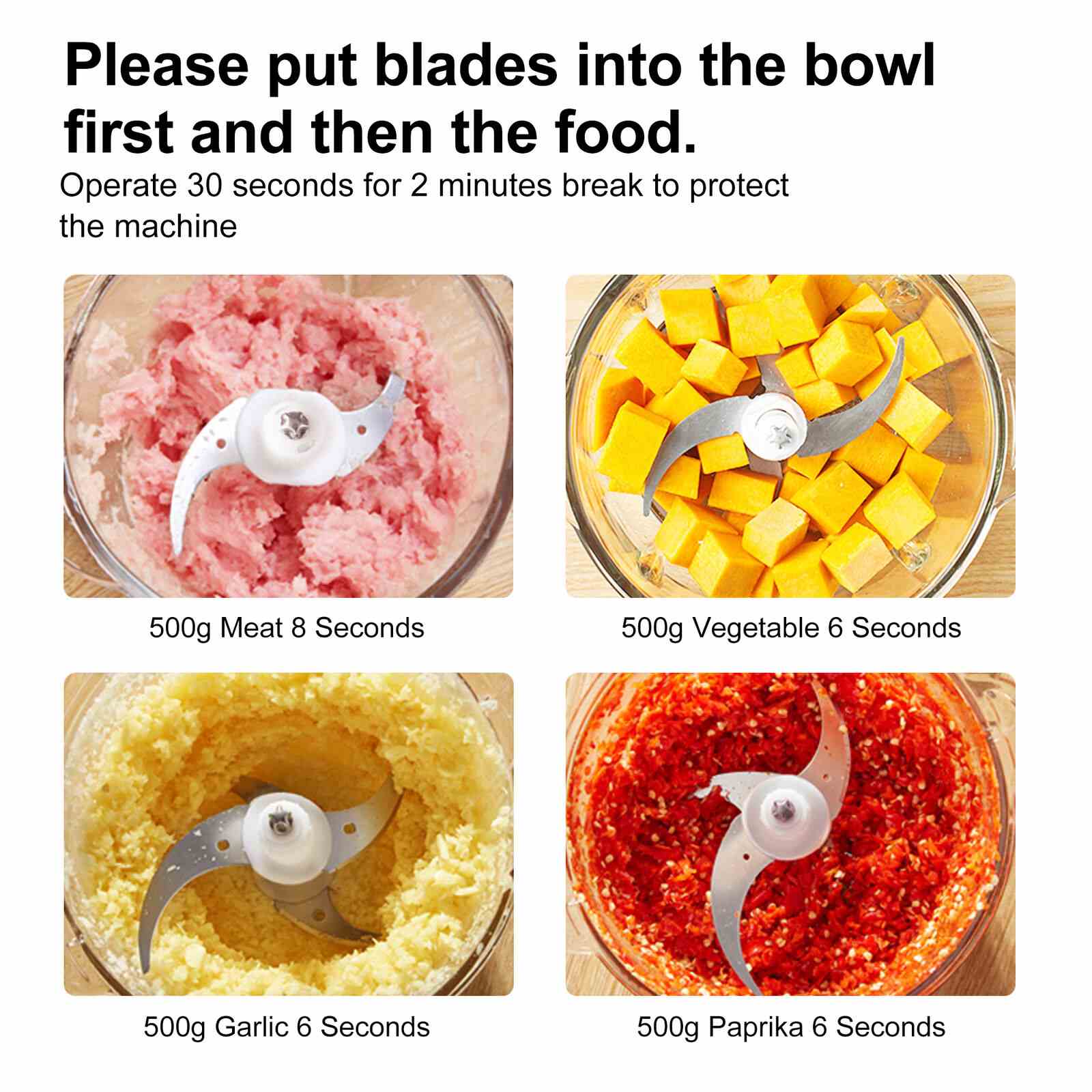 Using of 500W 2L Kitchen Electric Meat Grinder