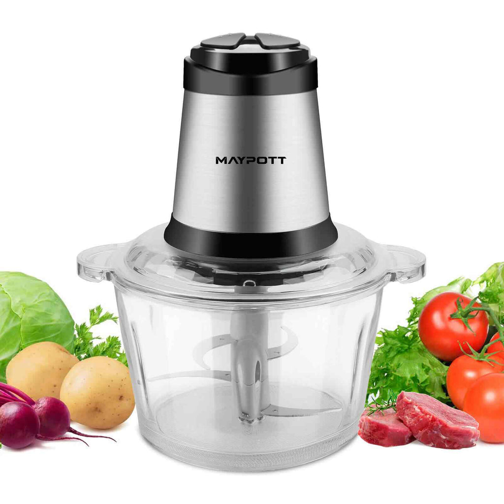 Home Kitchen 2L Glass Bowl Three-Speed Food Grinders Automatic